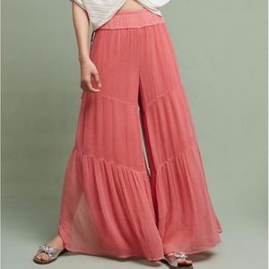 Anthropologie Elevenses Pink Boho Pants✨ Size XXS